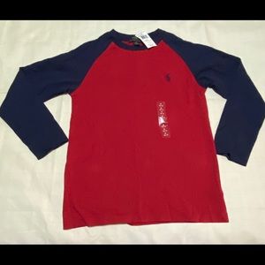 POLO RALPH LAUREN, Boys Red/Blue Baseball shirt